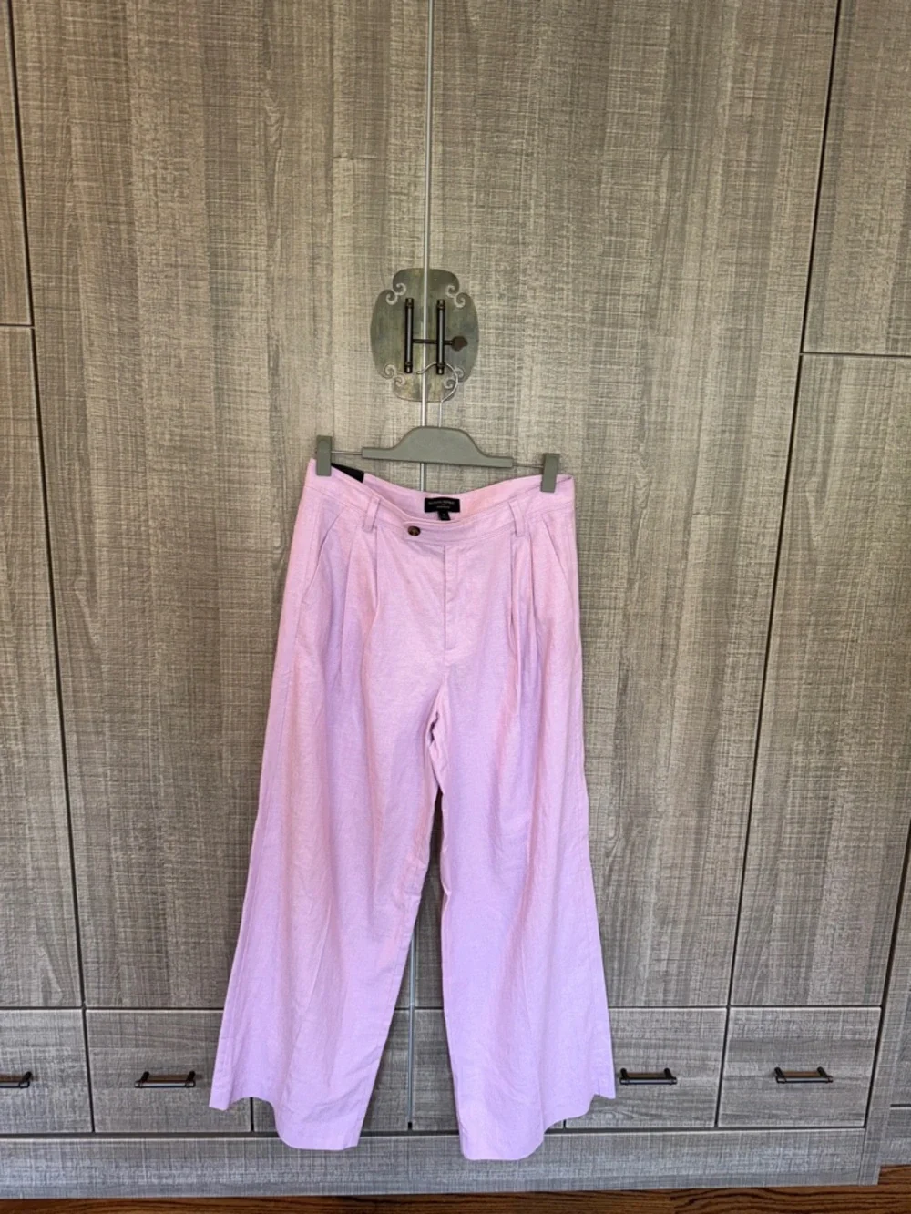 Banana Republic Linen Blend Wide Leg Pleated Trousers